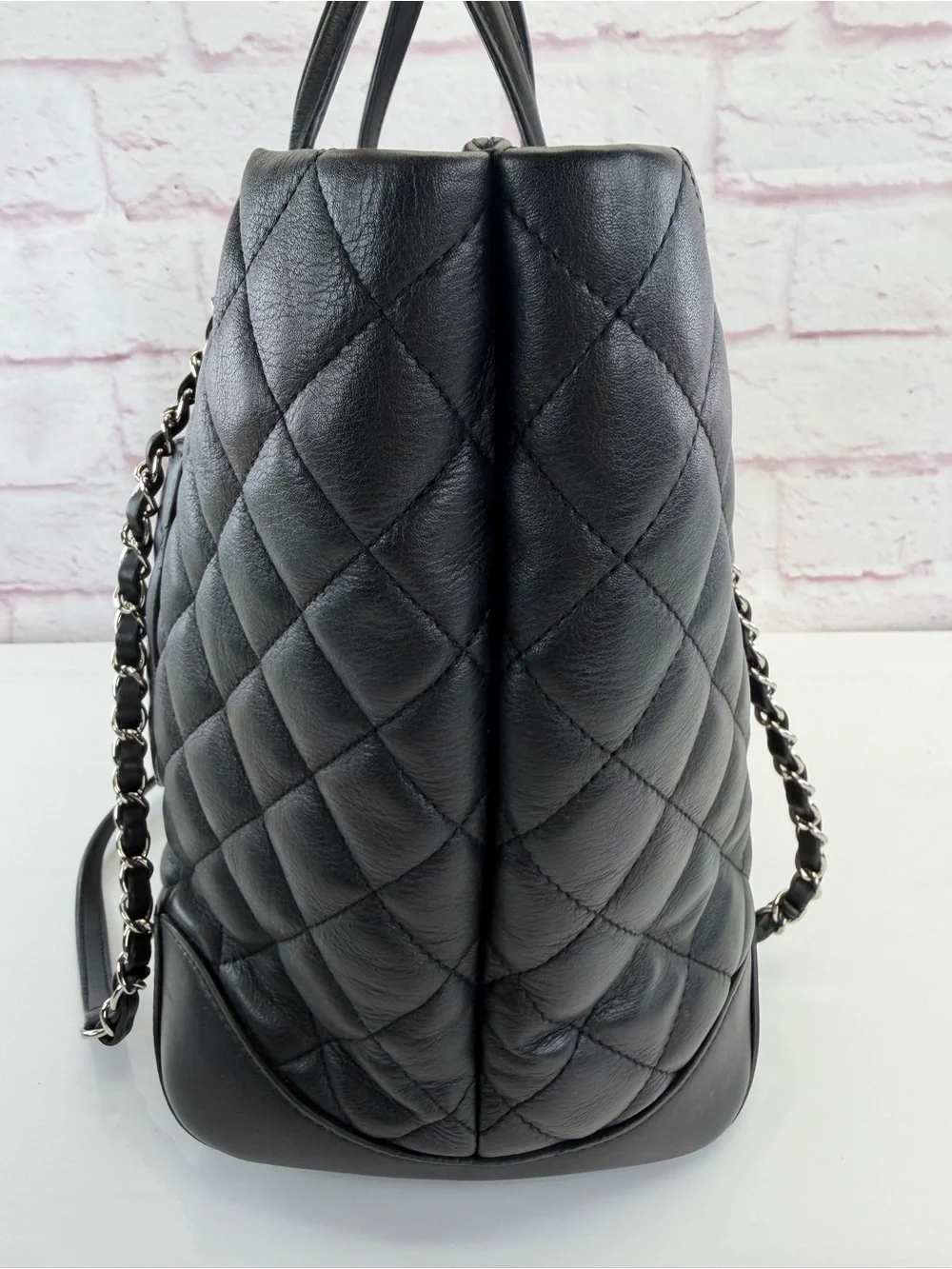 Chanel Calfskin Quilted Large Easy Shopping Tote Black